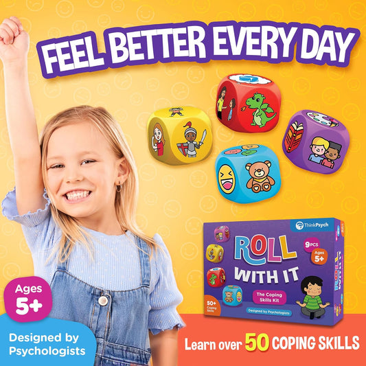 Roll with It | CBT Coping Skills Kit | Emotional Regulation Tools for Kids | Anger Management & Social Emotional Learning | Anxiety Relief | Ages 5+ | Play Therapy Toys for Counselors