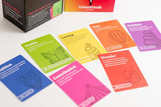Core Values Cards Sort Deck 208 Values Cards | Therapist-Designed for Self Discovery & Personal Growth Tool