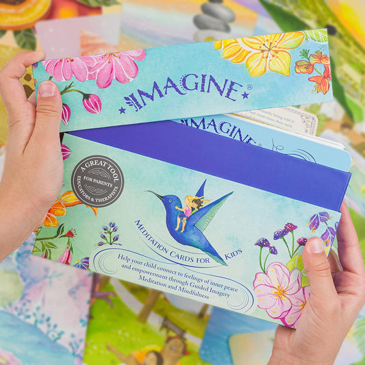 Meditation Cards for Kids - Award-Winning Mindfulness Kit of XL Cards with Calming Guided Meditations for Empowerment, Focus and Relaxation. Great for Parents, Teachers and Therapists.