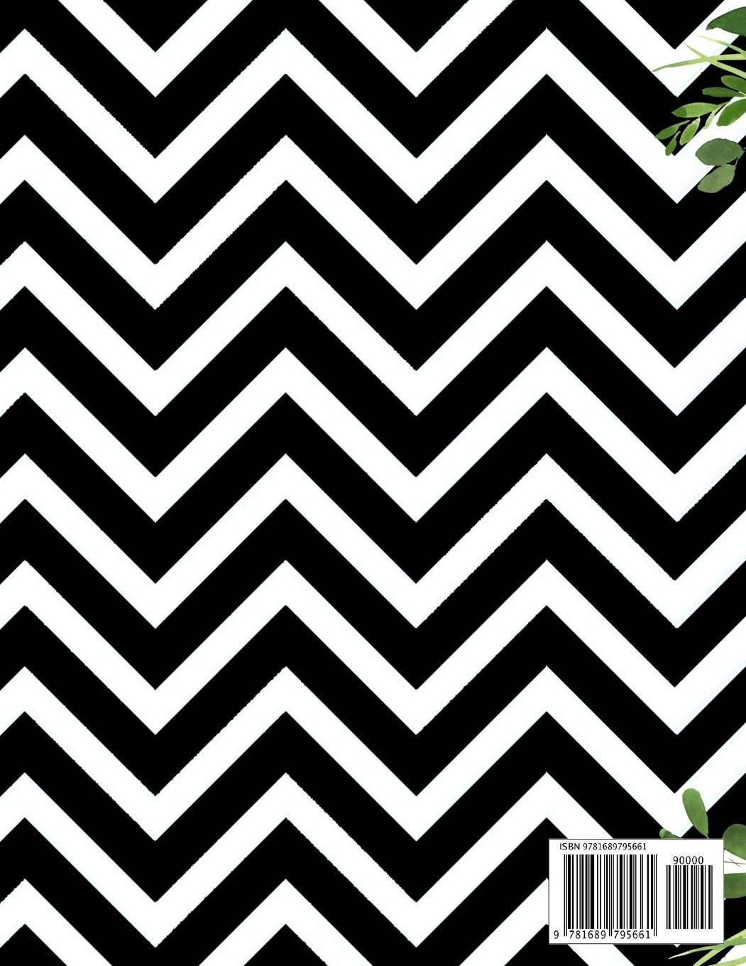 Therapist Daily Appointment Book: Undated 52 Weeks Monday to Sunday 8AM to 6PM Therapist Appointment Planner with Black & White Pattern and Floral Design, Organizer in 15 Minute Increments