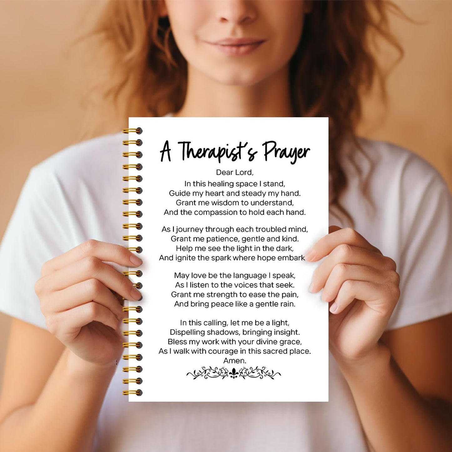 Guymn Christian Therapist Prayer Notebook, Therapist Gifts for Women Journal, Therapy Gifts, a Therapist'S Prayer Christian Hardcover Spiral Notebooks Journals, 5.5X8.3 Inch