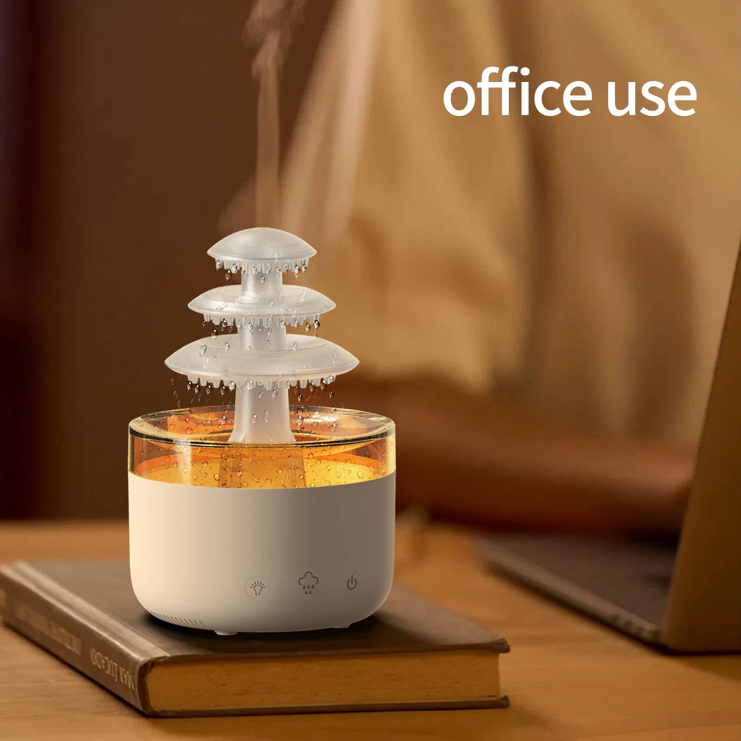 500Ml Usb Mini Rain Cloud Humidifier Creative Three Layer Water Drop Aromatherapy Diffusers Humidifier for Home