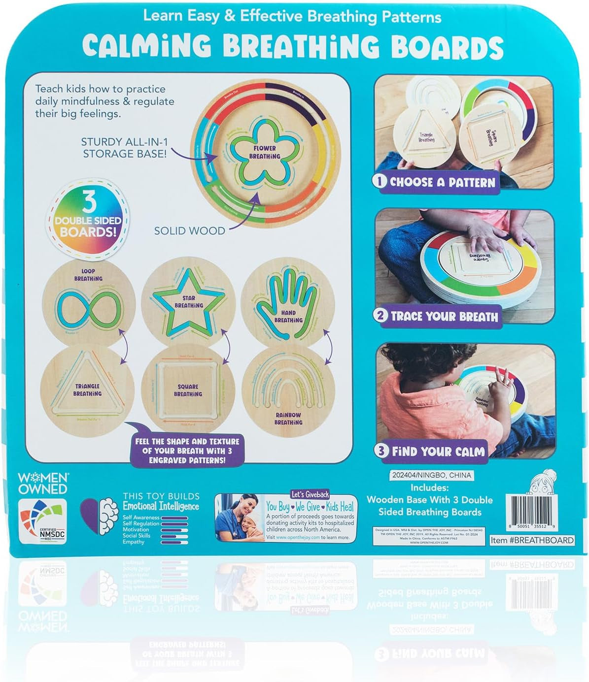 - Calming Breathing Boards for Kids and Adults, Mindfulness and Relaxation Tools - Ages 4 and Up