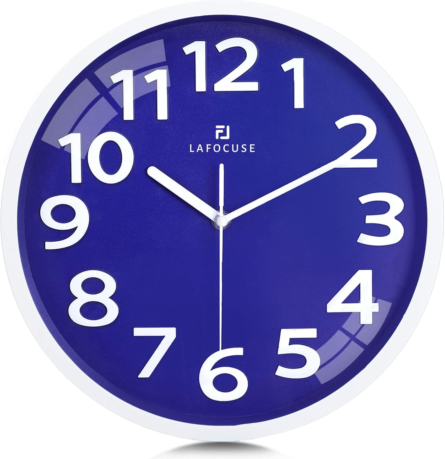 12 Inch Silent 3D Numbers Pink Wall Clock Girls Bedroom, Battery Operated Pink Clock Wall for Living Room Decor
