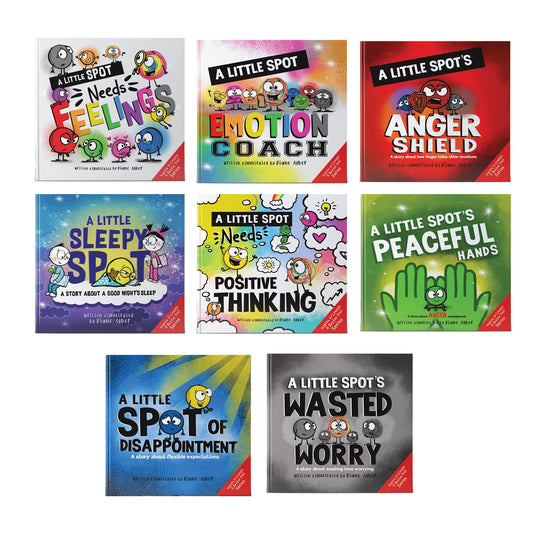 A Little SPOT Emotional Regulation Box Set (Books 49-56: Peaceful Hands, Anger Shield, Needs Feelings, Sleep, Disappointment, Wasted Worry, Positive Thinking, and Emotion Coach)