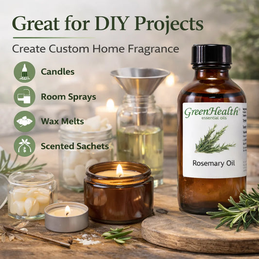 Rosemary Essential Oil – 4 Fl Oz Amber Glass Bottle with 3 Free Droppers