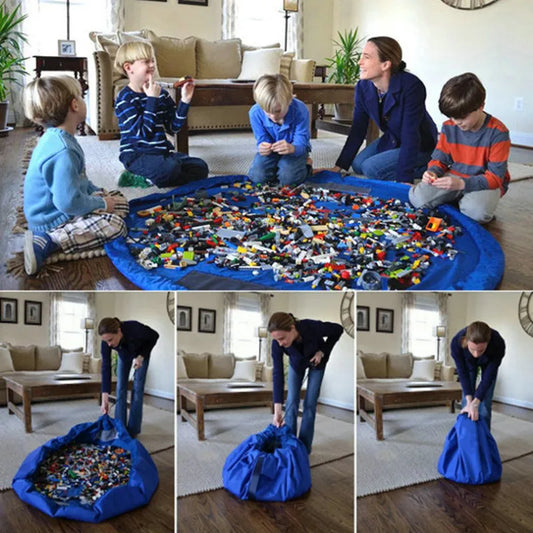 1Pc Multifunction Portable Kids Toys Storage Bags Blocks Toys Play Mat Building Blocks Toys Bags for Christmas Gift