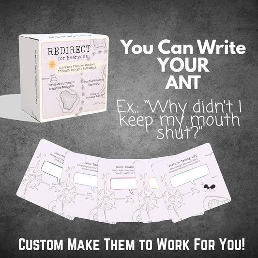 Redirect for Everyone: Rewrite Your Automatic Negative Thinking (Ants) to Positive Affirmations & Growth Mindset | Personal Growth, Group Therapy, Relieve Anxiety, Depression & Intrusive Thoughts