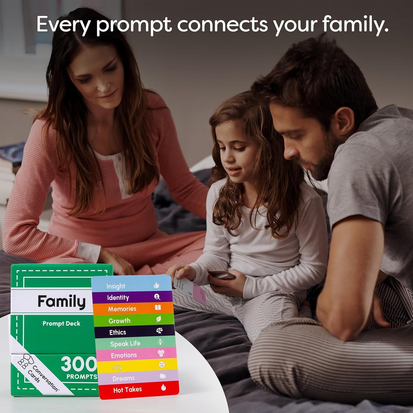 Family Pack | 300 Open-Ended Questions and Conversation Starters | Cards to Ignite Deeper Connections | a Great Gift for Families and Close Friends of All Ages