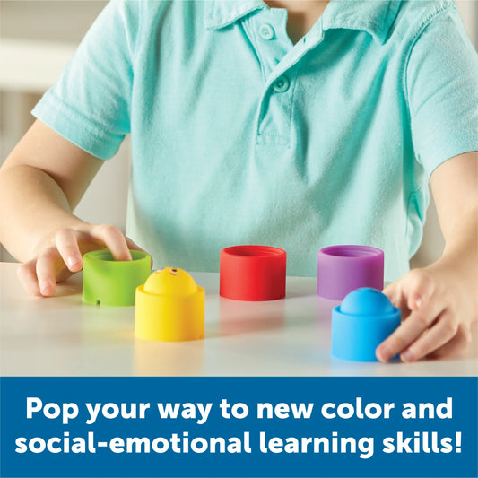 Rainbow Emotion Fidget Poppers, Social-Emotional Learning ,Sensory Toys Ages 3 and Up