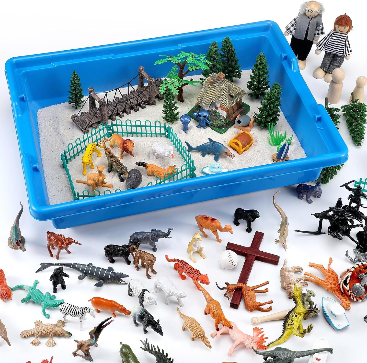 Sand Tray Basic Portable Starter Kit Sandtray Portable Starter Kit Includes Tray, Sand, and 136 Miniatures