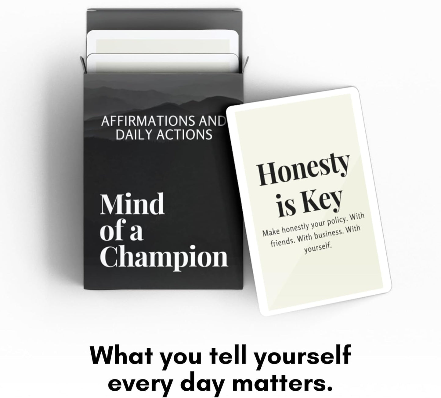 Mind of a Champion - Motivational Cards for Men Affirmations and Action Steps to Turn Dreams into Reality - for Productivity, Personal Development, Self Care, Mindfulness, Affirmation Cards for Men