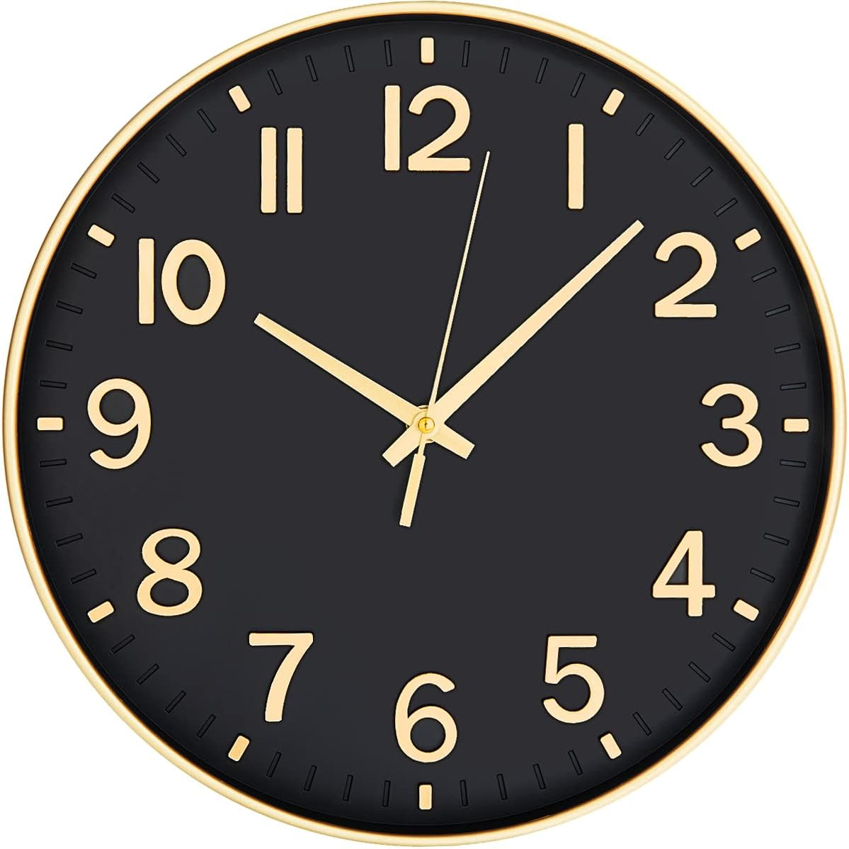 Wall Clocks for Living Room Bedroom Office Classroom Decor Small Silent Non Ticking Kitchen Wall Clock Battery Operated