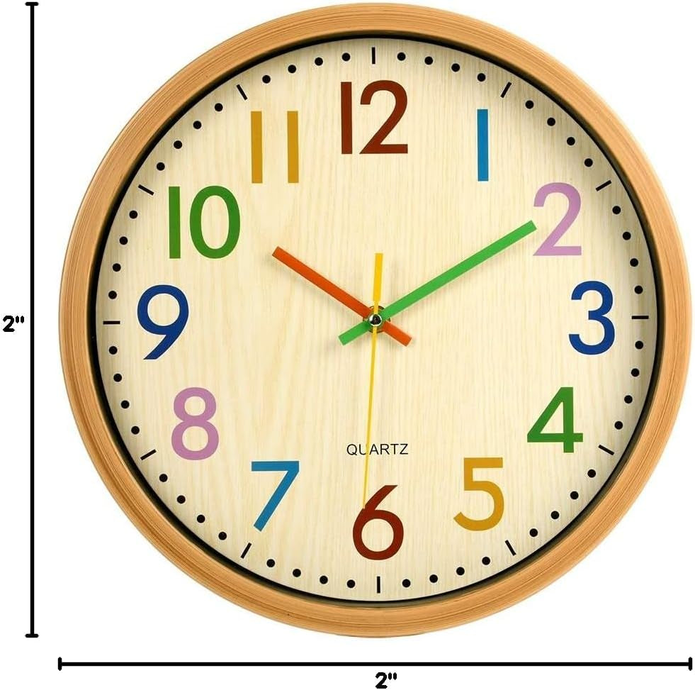 VREAONE Kids Analog Clock - Yellow, Unisex, 12-Inch