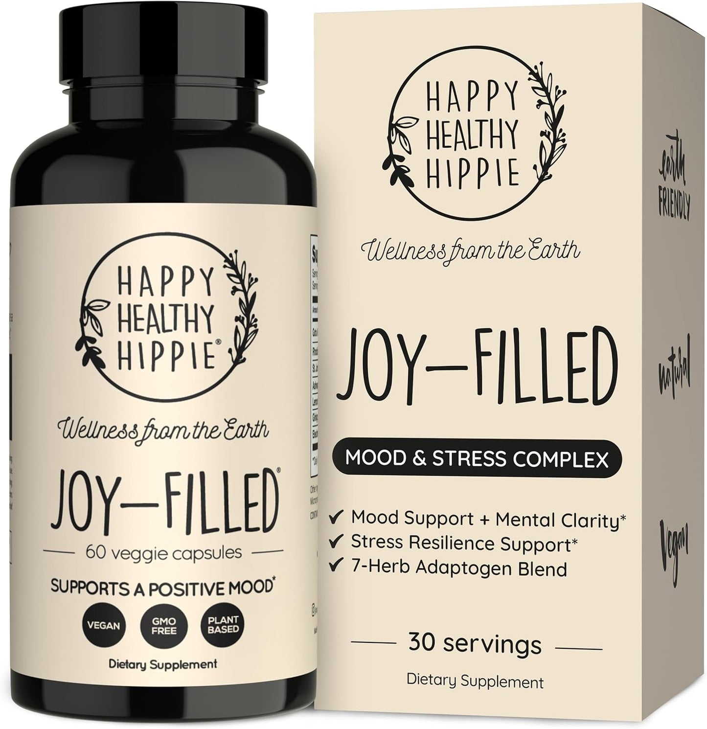 Joy-Filled with Saffron Mood Support Supplement — Daily Mood Support with 30Mg Extract + Ashwagandha, Rhodiola, St. John'S Wort, Lemon Balm | Saffron Supplements for Emotional Support, Vegan, 30 Ct