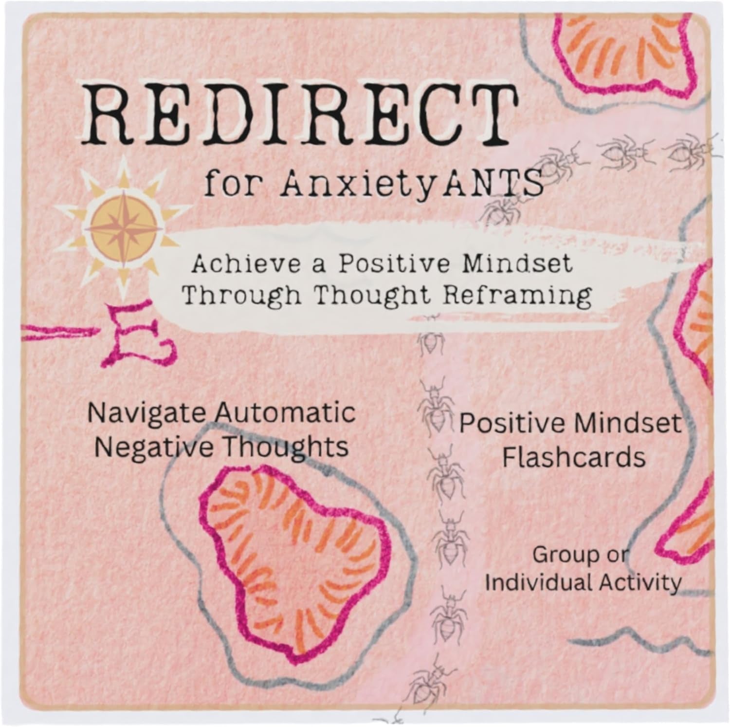 Redirect for Everyone: Rewrite Your Automatic Negative Thinking (Ants) to Positive Affirmations & Growth Mindset | Personal Growth, Group Therapy, Relieve Anxiety, Depression & Intrusive Thoughts