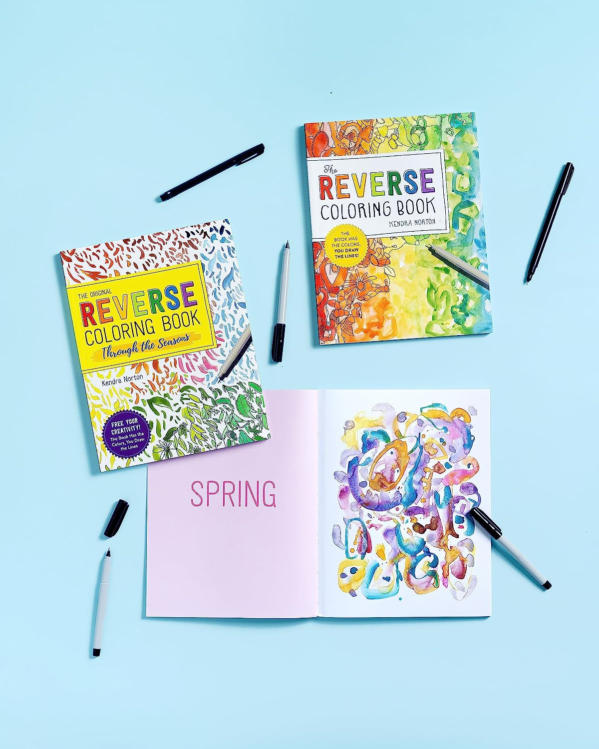 The Reverse Coloring Book™: through the Seasons: the Book Has the Colors, You Make the Lines