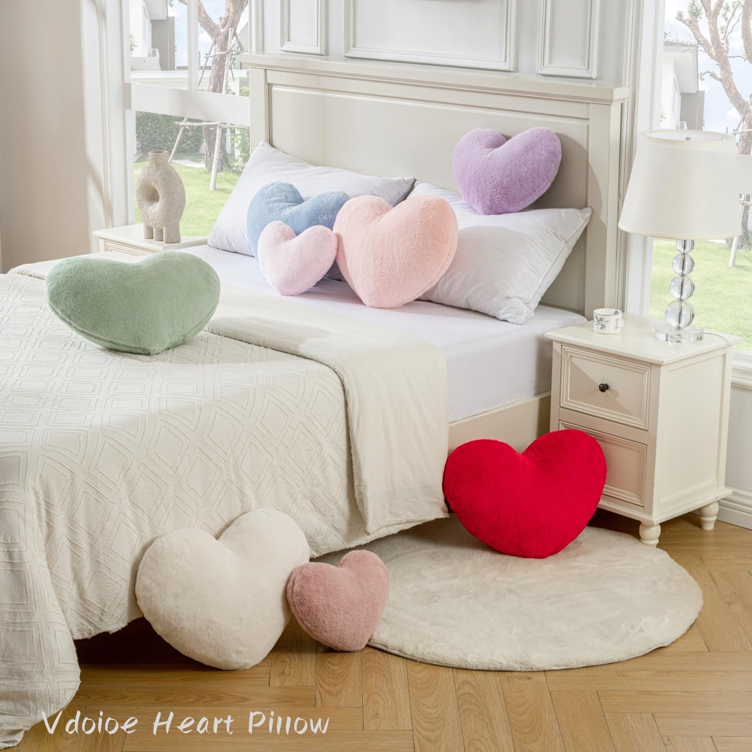 Heart Pillow Heart Shaped Throw Pillows Super Soft Faux Rabbit Fur Heart Throw P