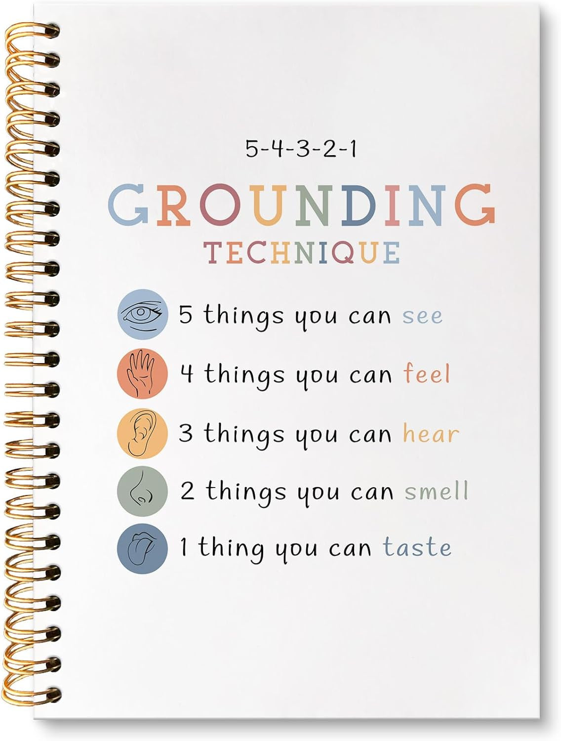 Mental Health Office Boho Notebook Journal, Psychologist Therapist Gift Journal for Women, Therapy Notebooks for Note Taking, Positive Affirmations Hardcover Spiral Notebook, 5.5X8.3 Inch