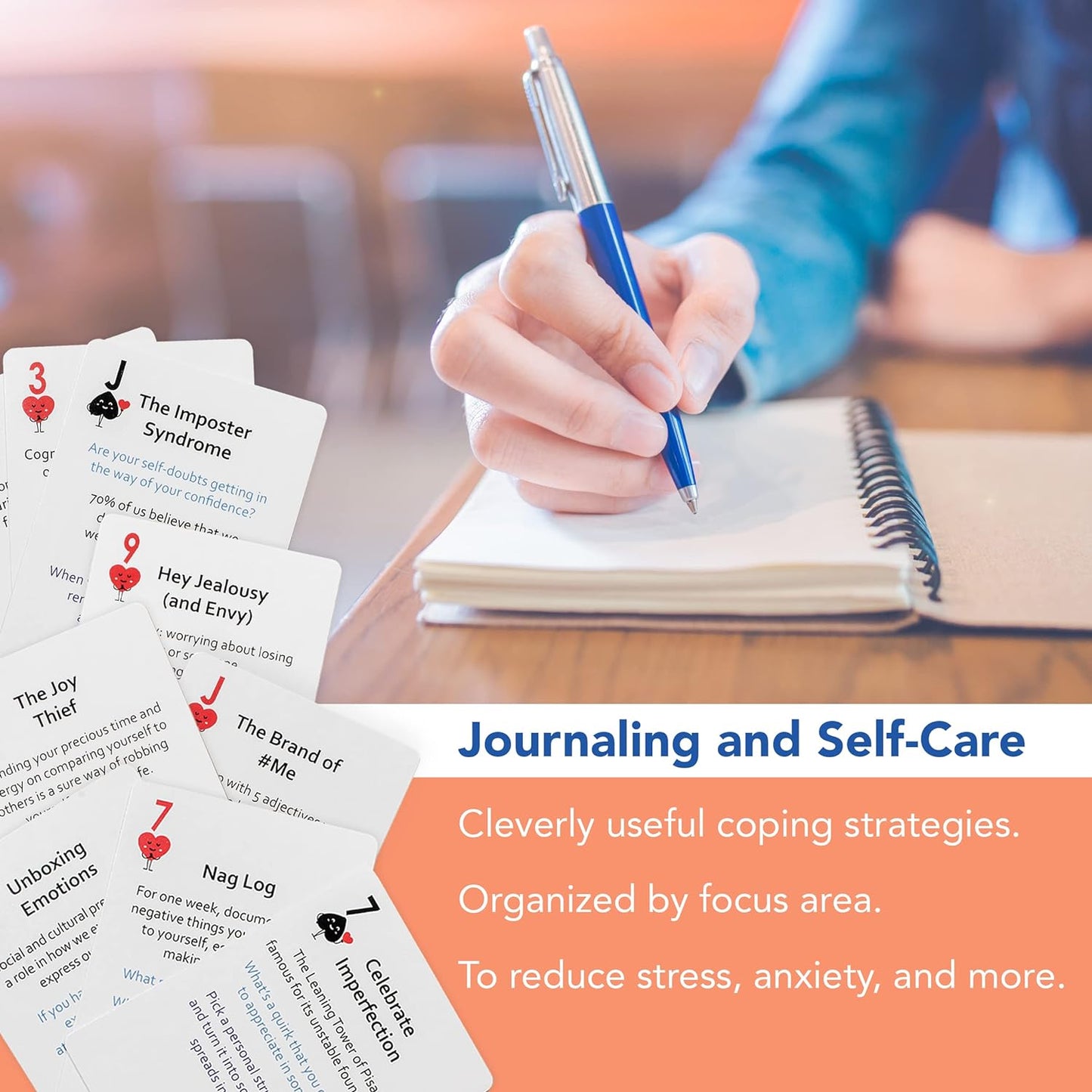 52 Essential Coping Skills Cards - Self Care Exercises for Stress and Social Anxiety Relief - Resilience, Emotional Agility, Confidence Therapy Games for Teens, Adults