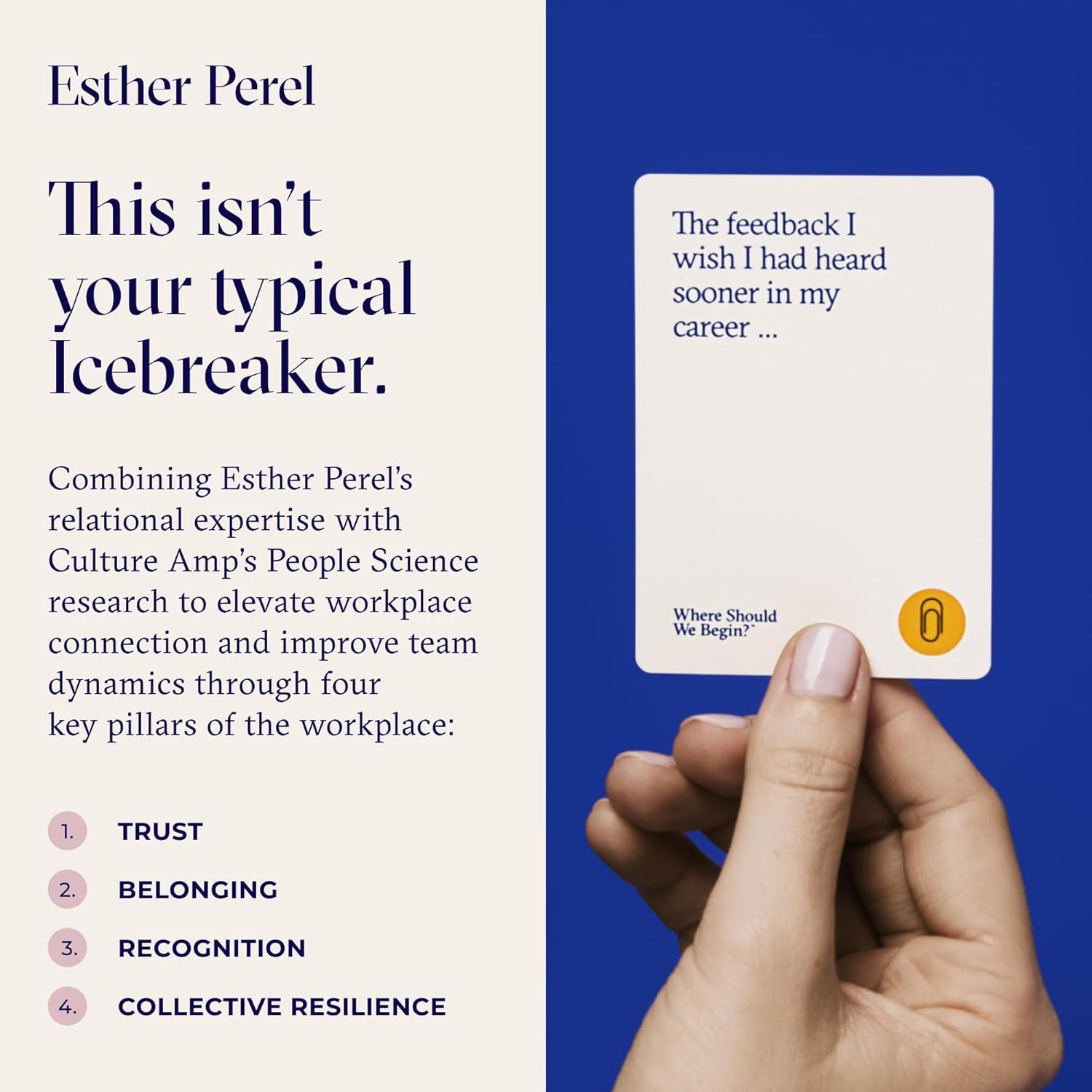 Where Should We Begin? at Work – Conversation Cards for Teams Culture Amp – Office Games & Team Building Games for Work – 100 Talking Point Cards to Build Trust & Connection
