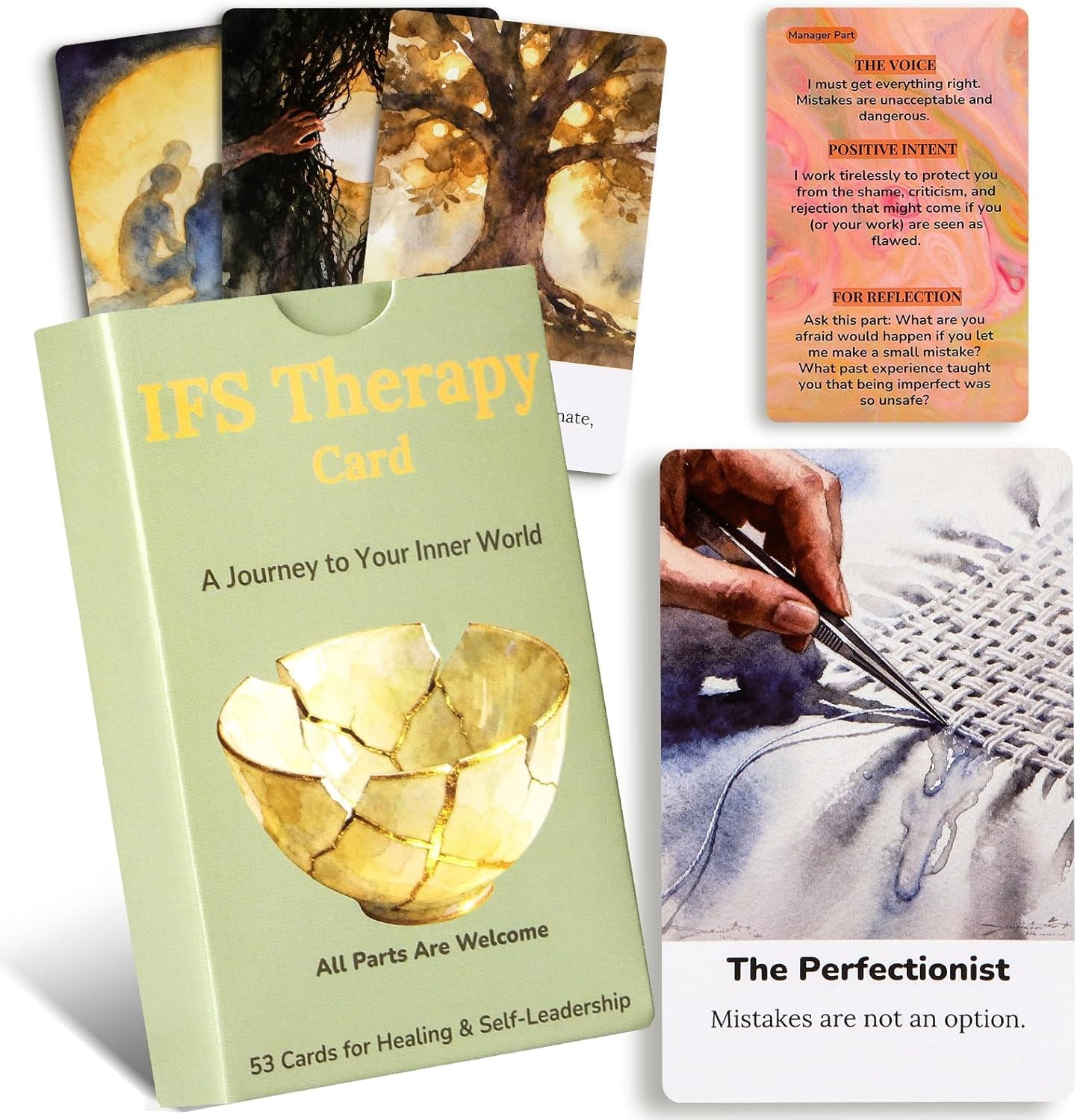 The IFS Deck: 53 Internal Family Systems Therapy Cards for Parts Work, Shadow Work & Self-Awareness – Mindfulness & Journaling Prompts for Emotional Healing and Personal Growth