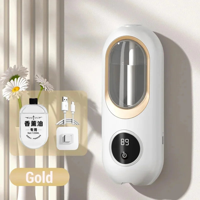 120Ml Wall Mounted Essential Oils Diffuser Aroma Diffuser 4 Modes Air Freshener with Night Light Toilet Home Room Fragrance Gift