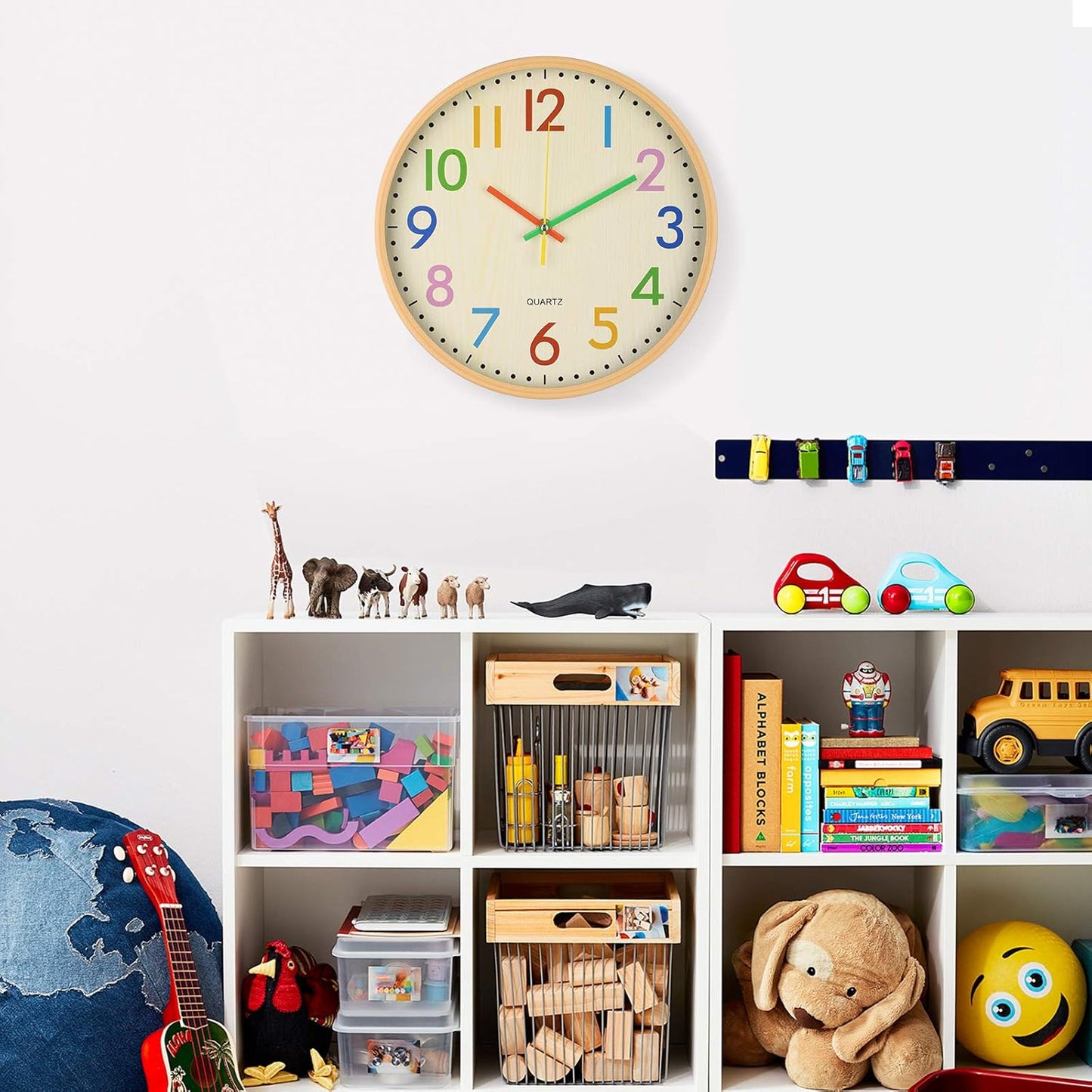 VREAONE Kids Analog Clock - Yellow, Unisex, 12-Inch