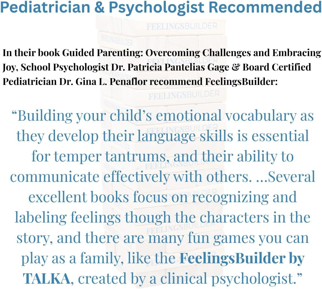 Feelings Builder - Therapy Games for Kids & Teens, Therapist Office Must Haves, Anger Management Toys, CBT Game for Kids, Teens, and Adults, Therapy Tools, Mental Health Games, ADHD Tools