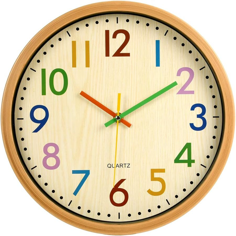 VREAONE Kids Analog Clock - Yellow, Unisex, 12-Inch