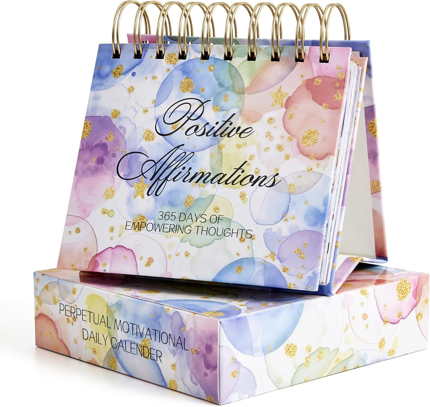 Daily Flip Calendar with Inspirational Quotes - Motivational Perpetual Calendar Desk Office Home Decor for Women, Gifts Desk Accessories for Girls Positive Affirmations