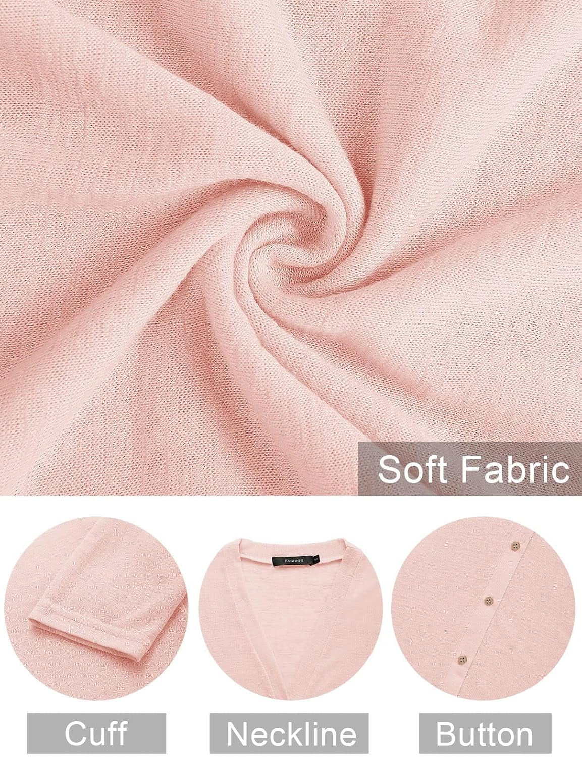 Women'S Lightweight Cardigan Summer Long Open Front Button down Trendy Loose Outwear with Pockets