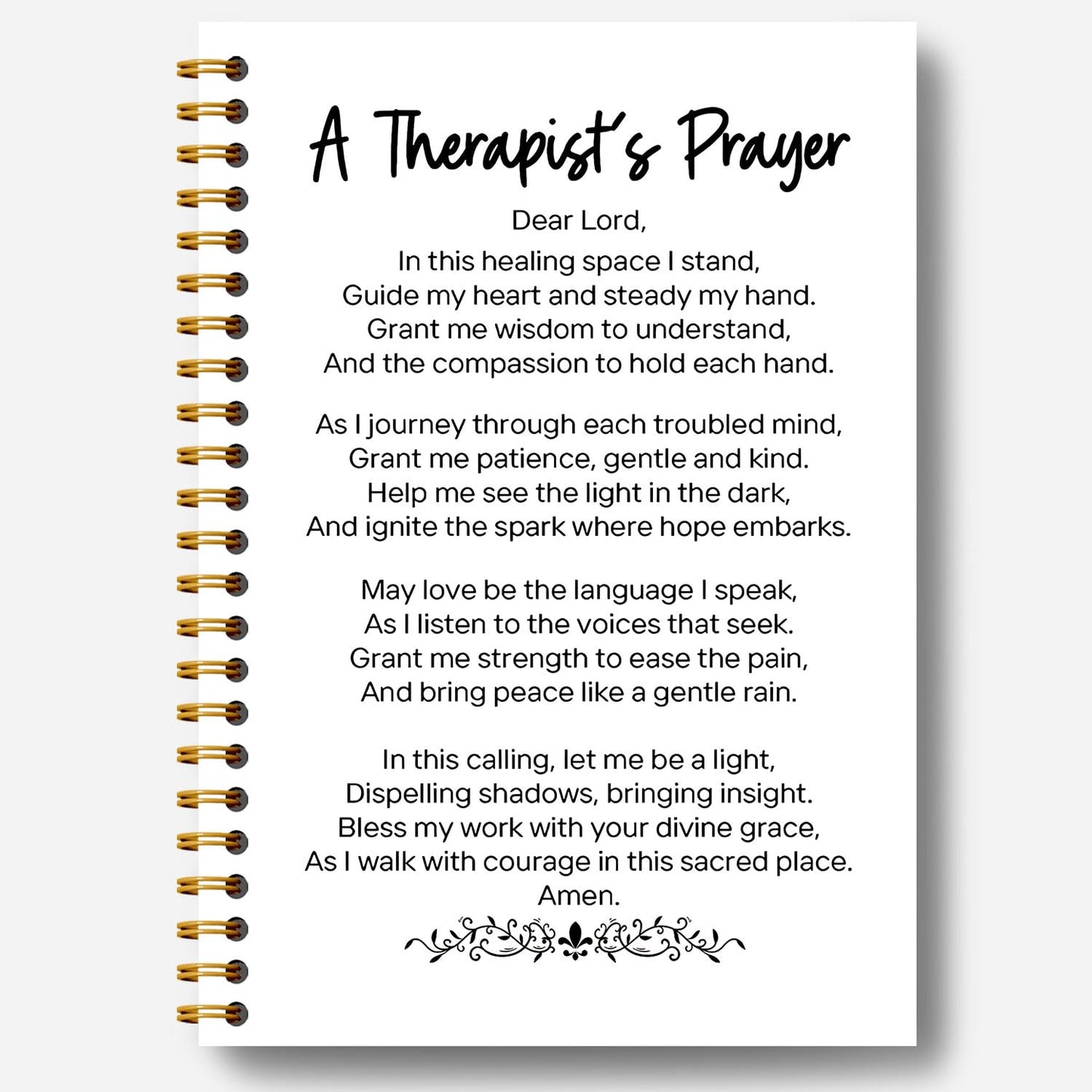 Guymn Christian Therapist Prayer Notebook, Therapist Gifts for Women Journal, Therapy Gifts, a Therapist'S Prayer Christian Hardcover Spiral Notebooks Journals, 5.5X8.3 Inch