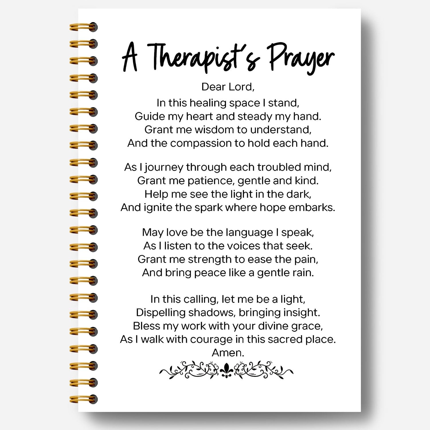 Guymn Christian Therapist Prayer Notebook, Therapist Gifts for Women Journal, Therapy Gifts, a Therapist'S Prayer Christian Hardcover Spiral Notebooks Journals, 5.5X8.3 Inch