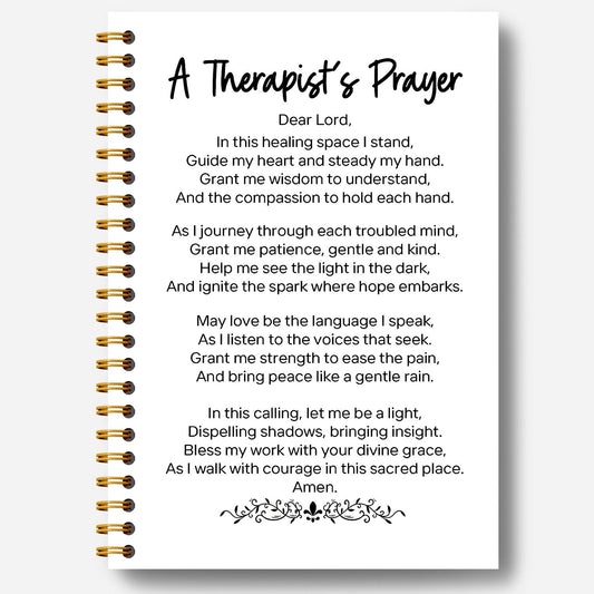 Guymn Christian Therapist Prayer Notebook, Therapist Gifts for Women Journal, Therapy Gifts, a Therapist'S Prayer Christian Hardcover Spiral Notebooks Journals, 5.5X8.3 Inch
