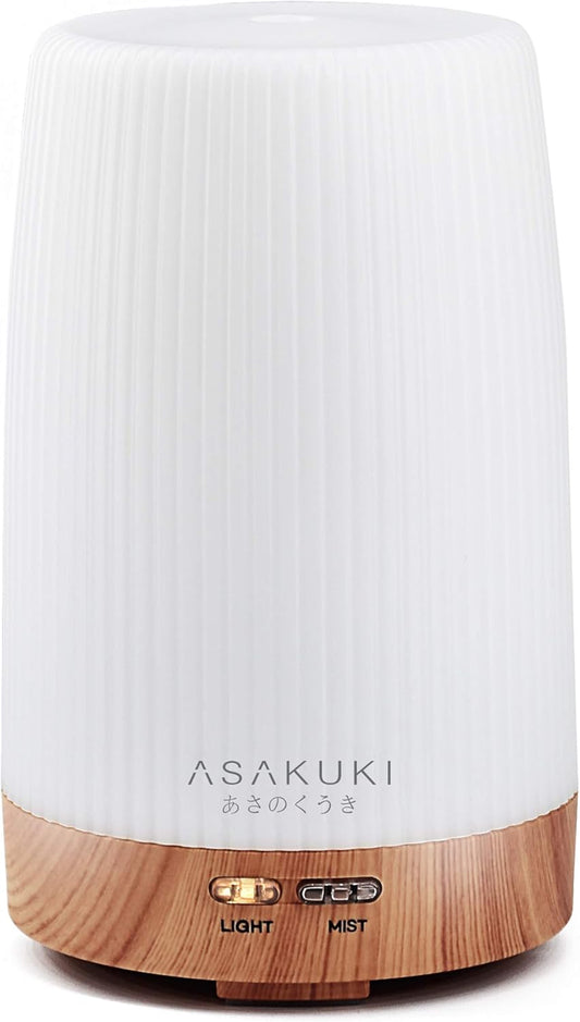 100Ml Essential Oil Diffuser, 5 in 1 Ultrasonic Aromatherapy Diffuser with Intermittent Timer, 7 LED Lights and Auto-Off Switch