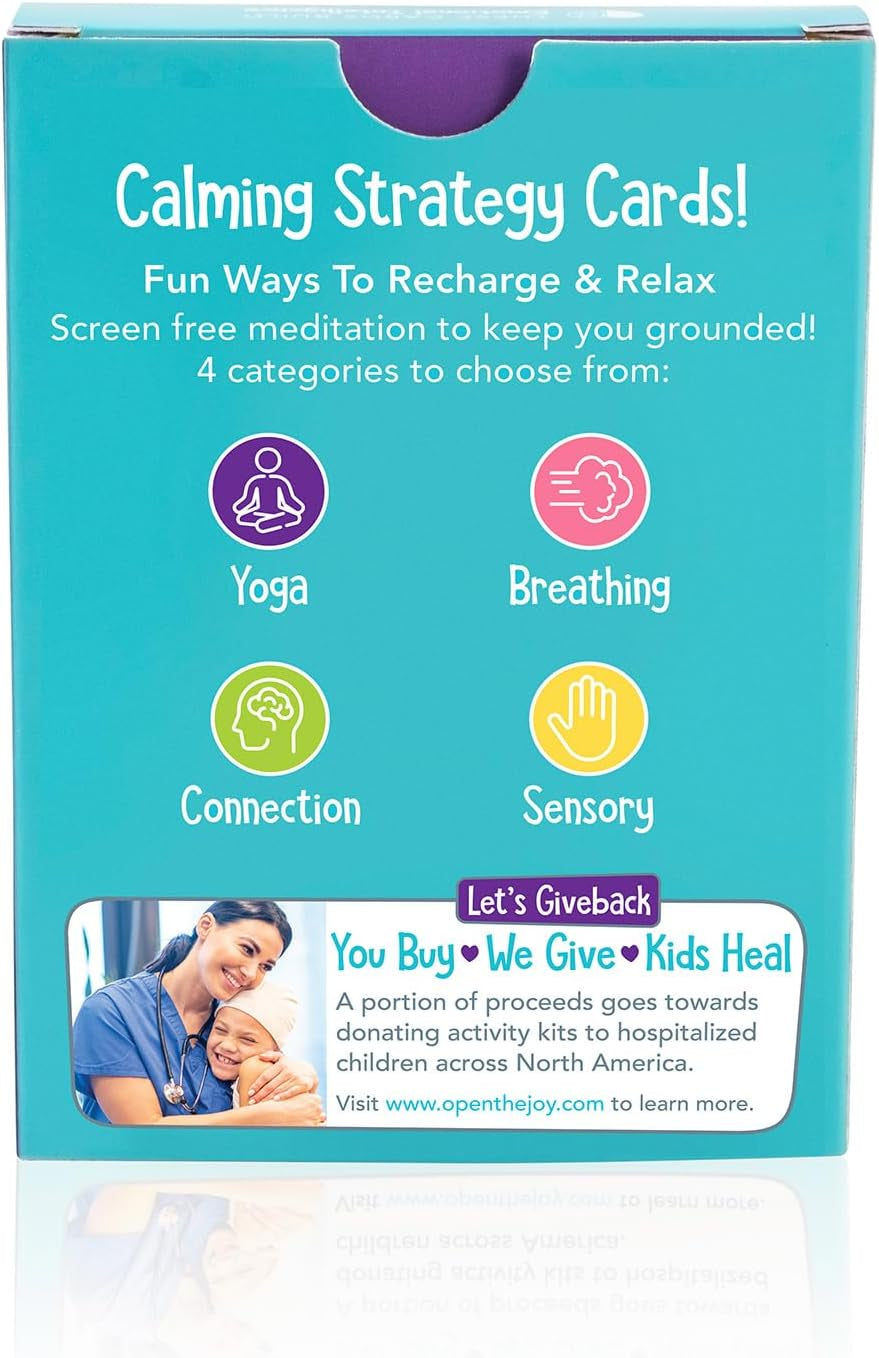 Calming Strategies Cards for Kids - Mindfulness Activities, Stress Relief Techniques, and Emotional Regulation Tools - Ages 4 and Up