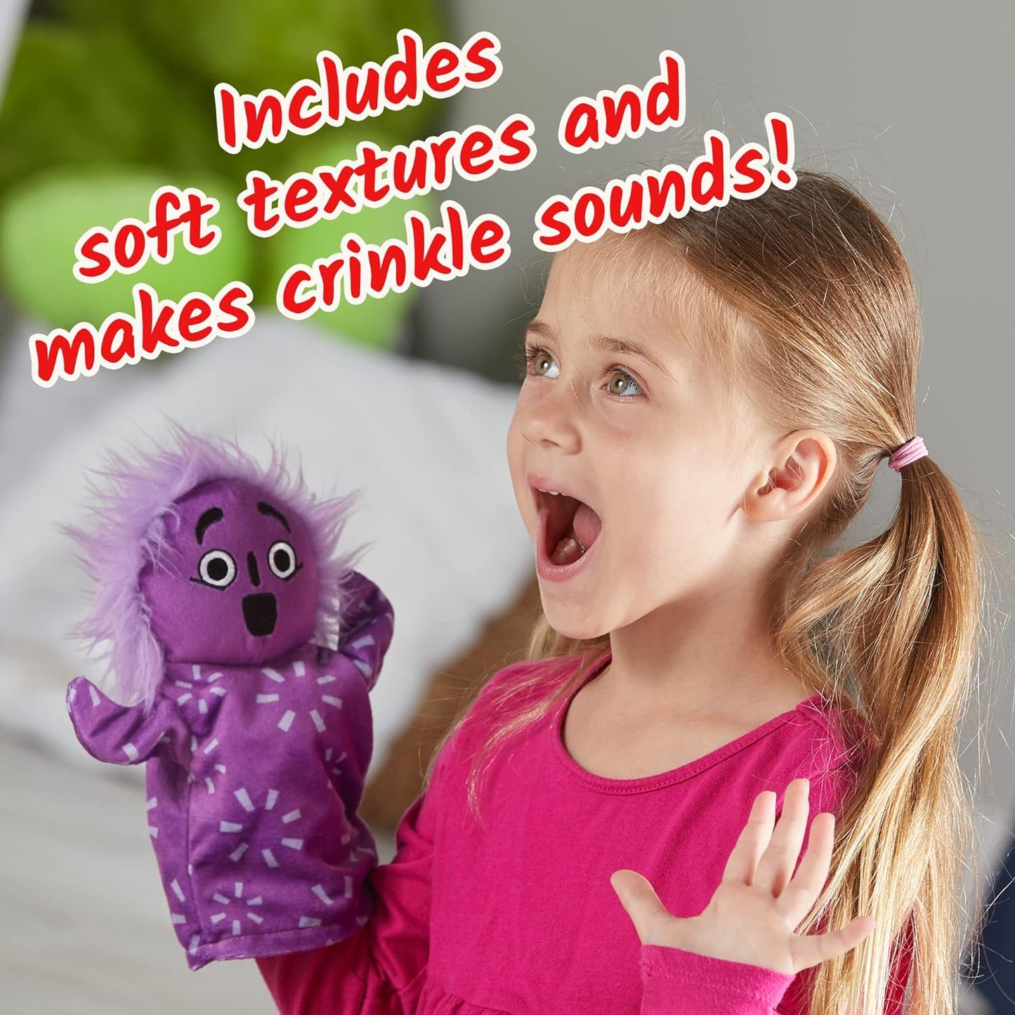 Hand2Mind Feelings Family Hand Puppets, Emotions Toys, Dramatic Play Therapy Toys for Counselors, Social Emotional Learning Activities, Calm down Corner Supplies, Social Skills Activities for Kids