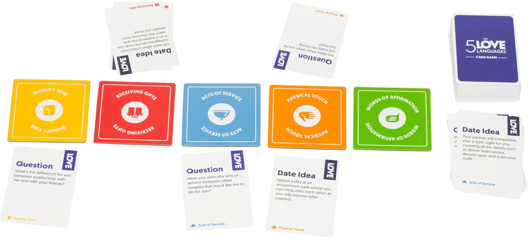 The 5 Love Languages® Card Game, Discover More about Yourself & Your Partner, 300 Prompt Cards to Spark Deep, Meaningful Conversations, Create New Date Ideas and Fun Quiz Questions for 2 Players, 16+