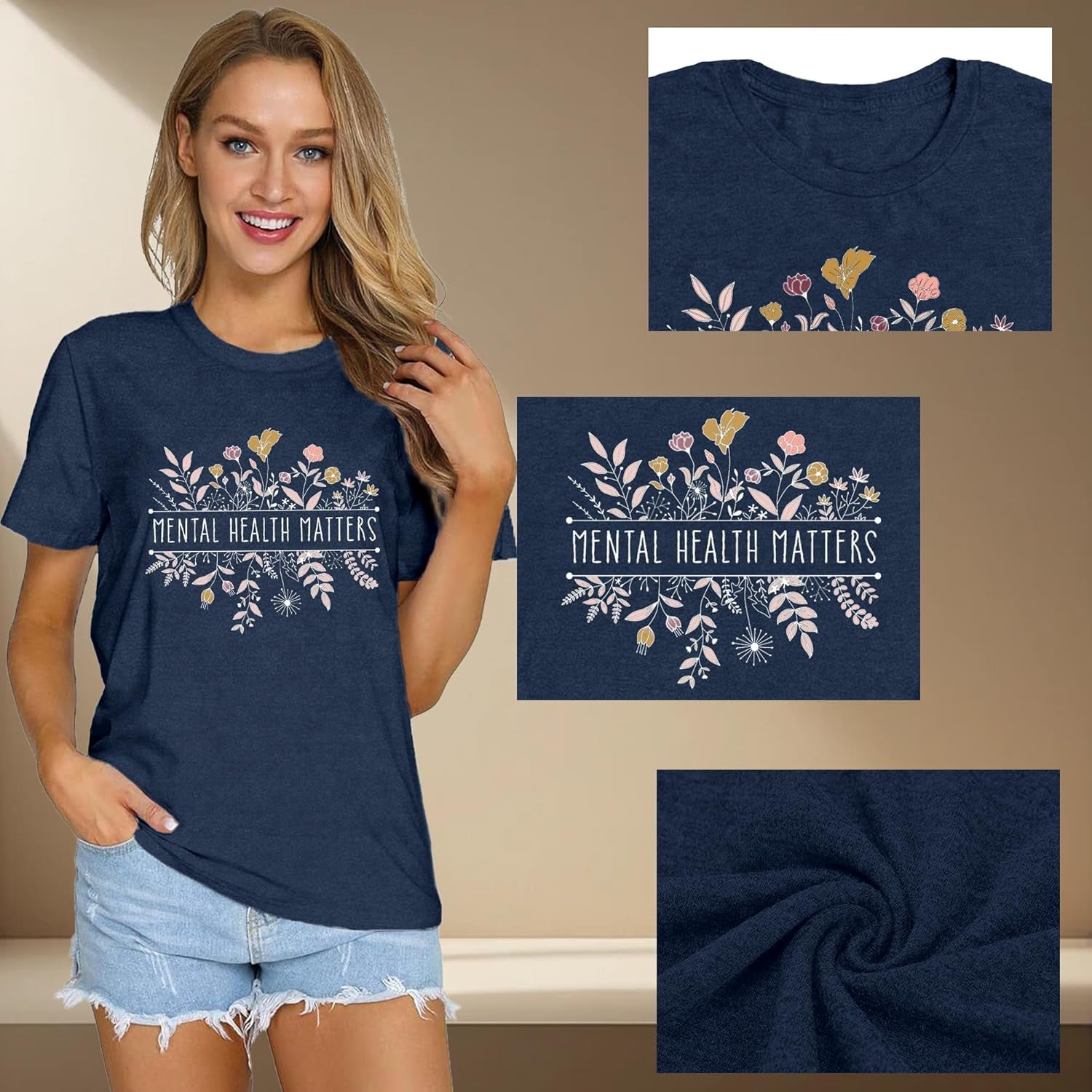 Mental Health Matters Shirt for Women Be Kind Tshirts Therapist Tee Top