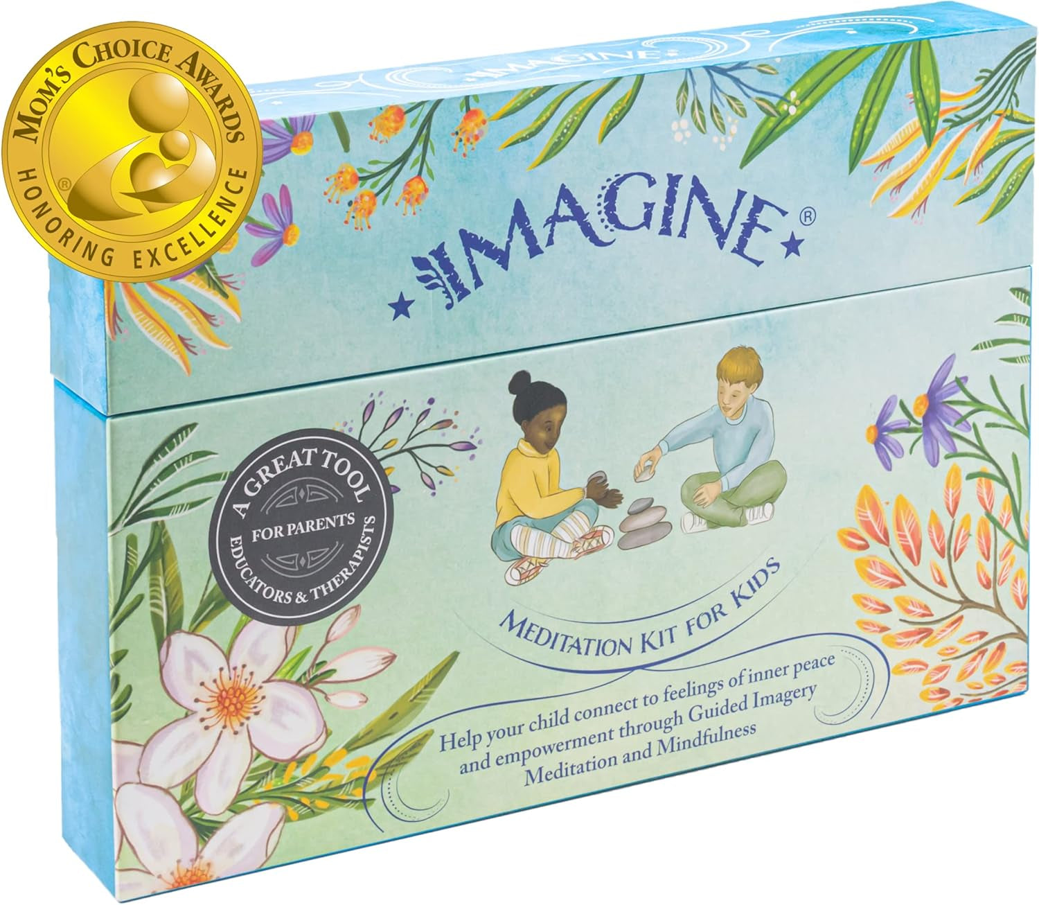 Meditation Kit for Kids - Award-Winning Mindfulness Kit of XL Cards with Calming Guided Meditations for Empowerment, Focus and Relaxation. Great for Parents, Teachers and Therapists.