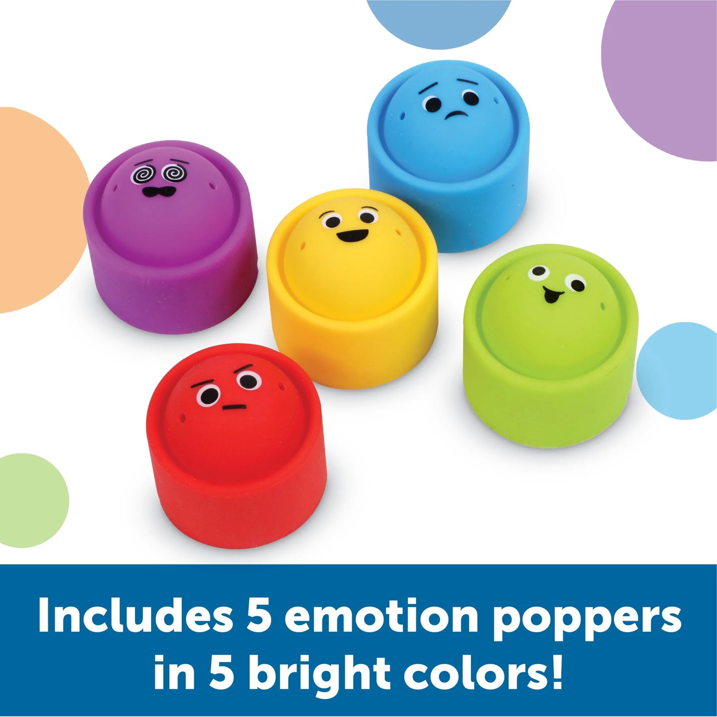 Rainbow Emotion Fidget Poppers, Social-Emotional Learning ,Sensory Toys Ages 3 and Up