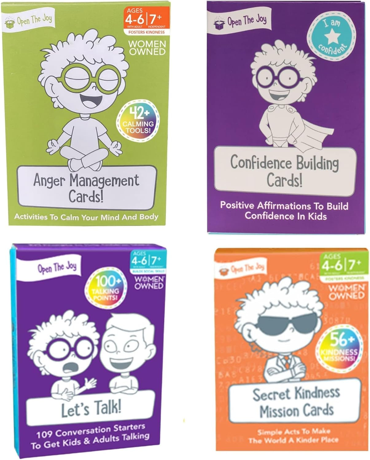 Calming Strategies Cards for Kids - Mindfulness Activities, Stress Relief Techniques, and Emotional Regulation Tools - Ages 4 and Up