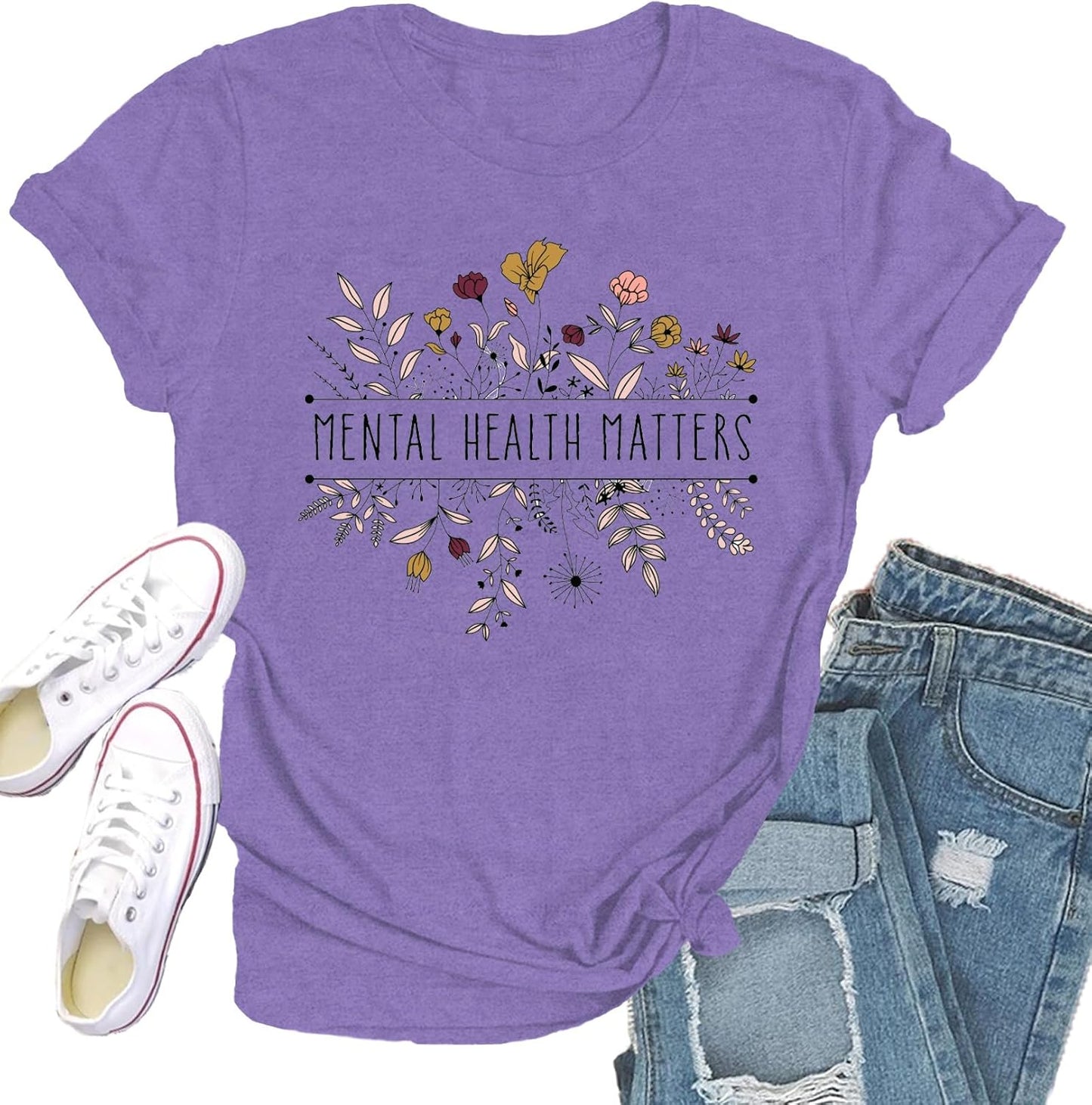 Mental Health Matters Shirt for Women Be Kind Tshirts Therapist Tee Top