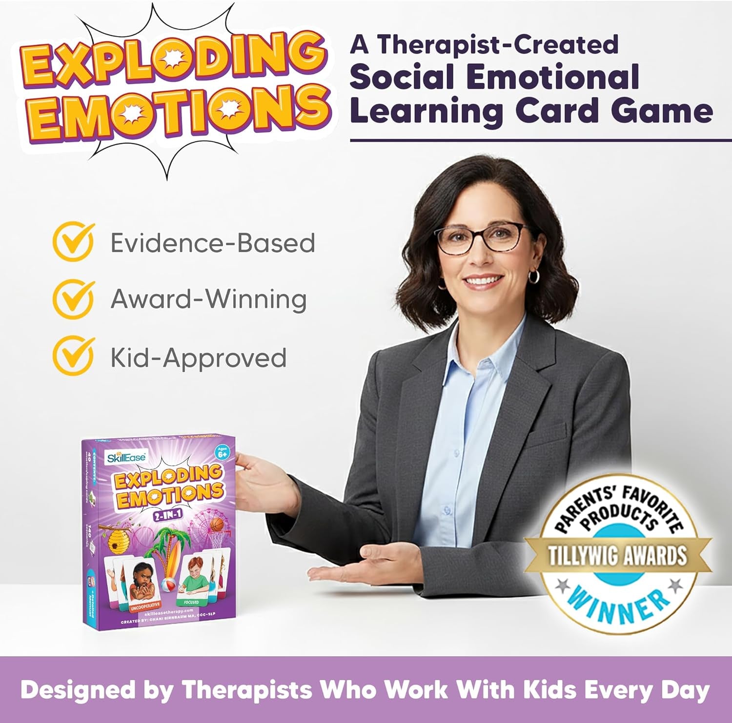 Exploding Emotions Flashcards and Game: 2 in 1, Hilarious Family Fun, Social Emotional Learning, Feeling Cards for Kids, Teaches Social Skills, Autism