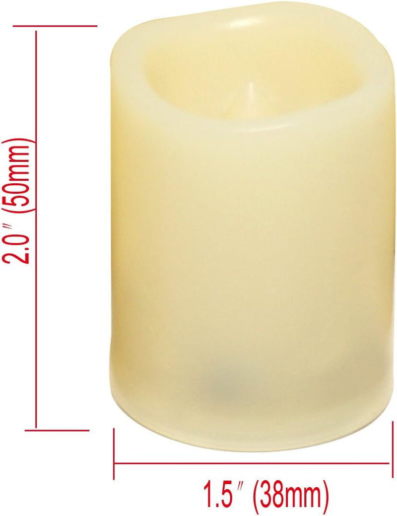 Battery Operated Flameless Votive Candles Realistic Flickering Fake Electric LED Tea Lights Set Bulk Wedding Party Halloween Christmas Decorations Table Centerpieces Batteries Incl 24PCS