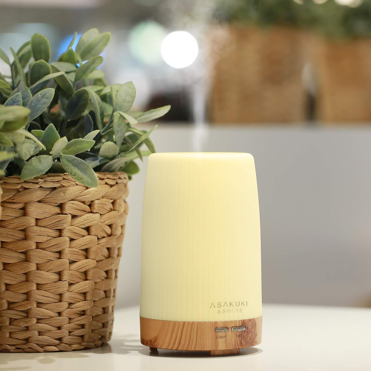 100Ml Essential Oil Diffuser, 5 in 1 Ultrasonic Aromatherapy Diffuser with Intermittent Timer, 7 LED Lights and Auto-Off Switch