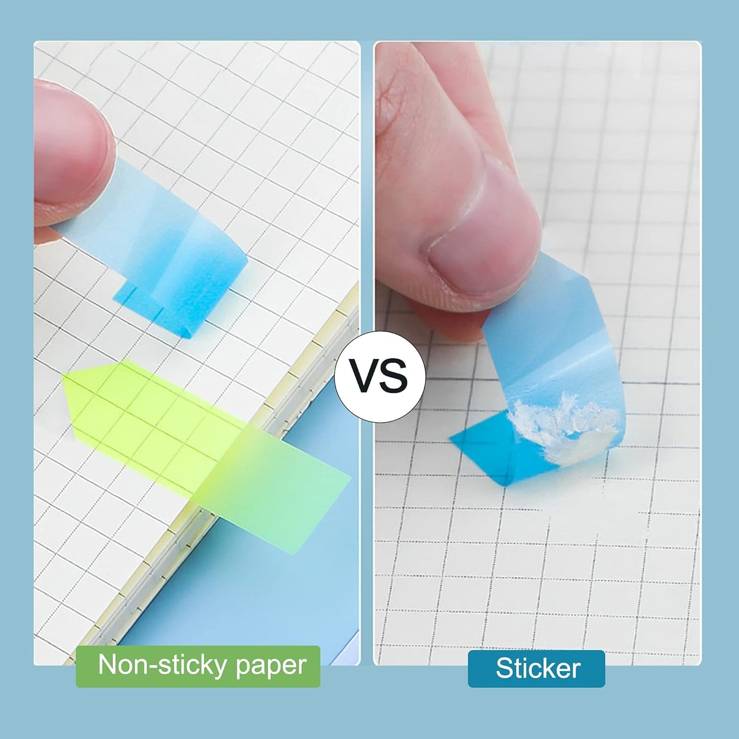 Fluorescent Translucent Sticky Note Flags, 1200 Pcs Total, Pack of 10 Color Tabs, Arrow Index Tabs, Page Flag Markers