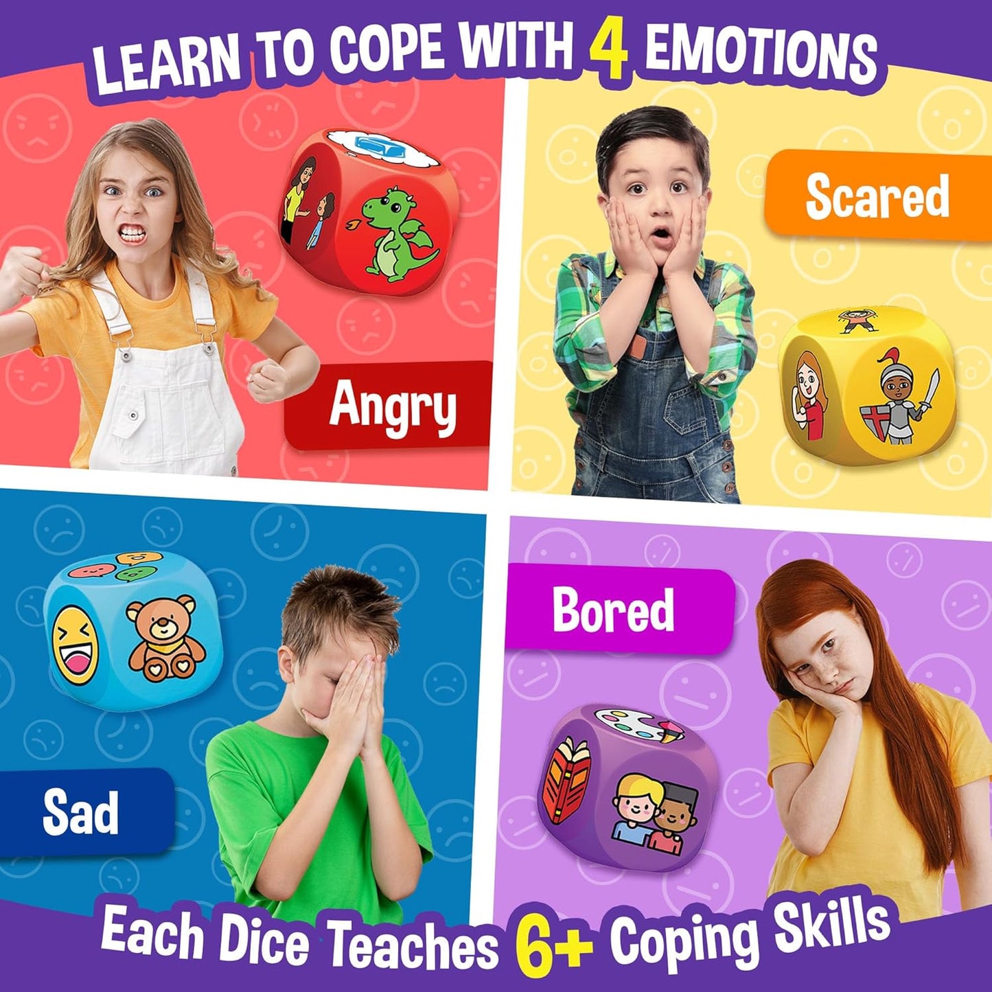 Roll with It | CBT Coping Skills Kit | Emotional Regulation Tools for Kids | Anger Management & Social Emotional Learning | Anxiety Relief | Ages 5+ | Play Therapy Toys for Counselors