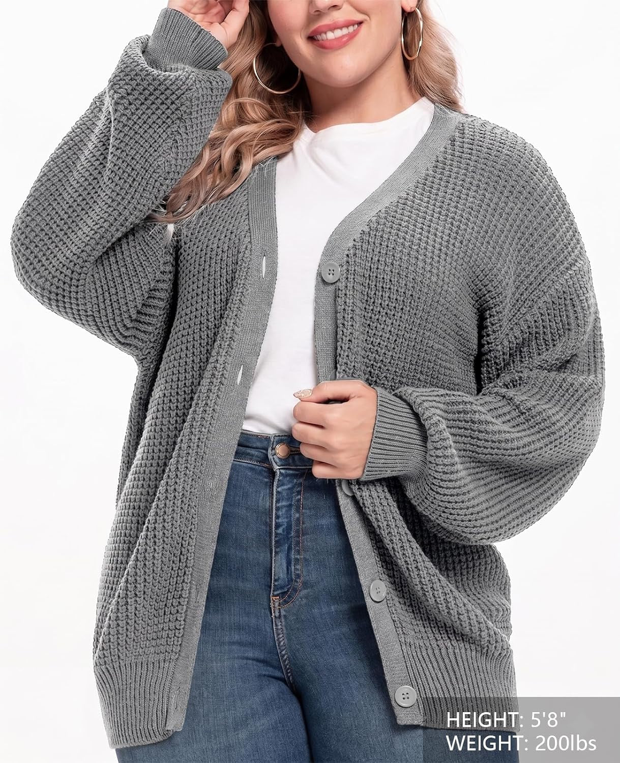 Cardigan Sweaters for Women 100% Cotton Button-Down Oversized Knit Outerwear Fall Tops for Women 2026